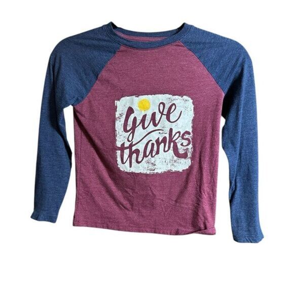 EUC Cat & Jack Boys Give Thanks Graphic Tee Shirt - 5/6 - Picture 1 of 4